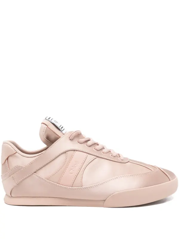 Chloé Kick satijnen mid-top – Beige (CH26S07IVH6C6)