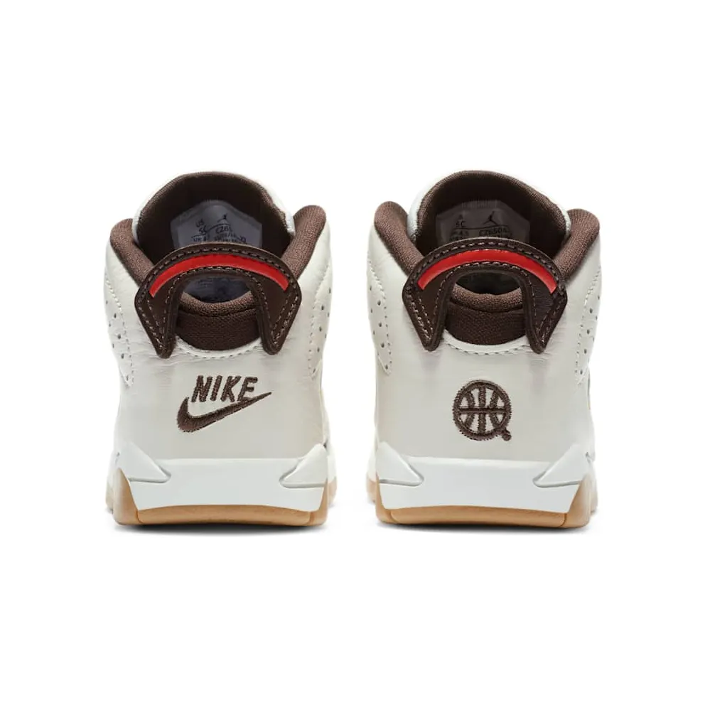 Jordan 6 Retro Quai54 Sail Brown 2020 (TD) Sail/Team Orange-Gum Light Brown-Baroque Brown (CZ6508-100)