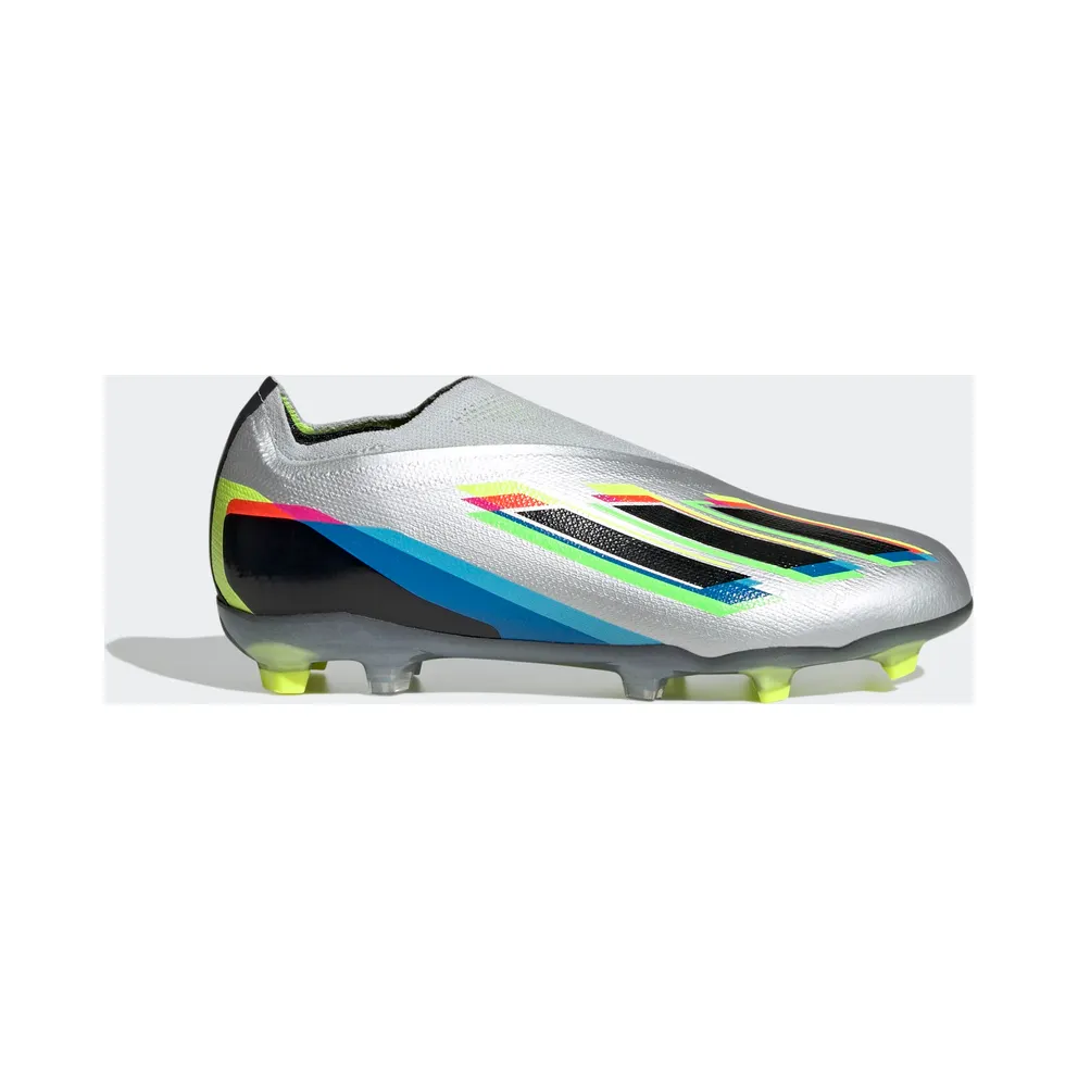 adidas X Speedportal+ Firm Ground Football Boots Silver Metallic / Core Black / Solar Yellow (GW8415)