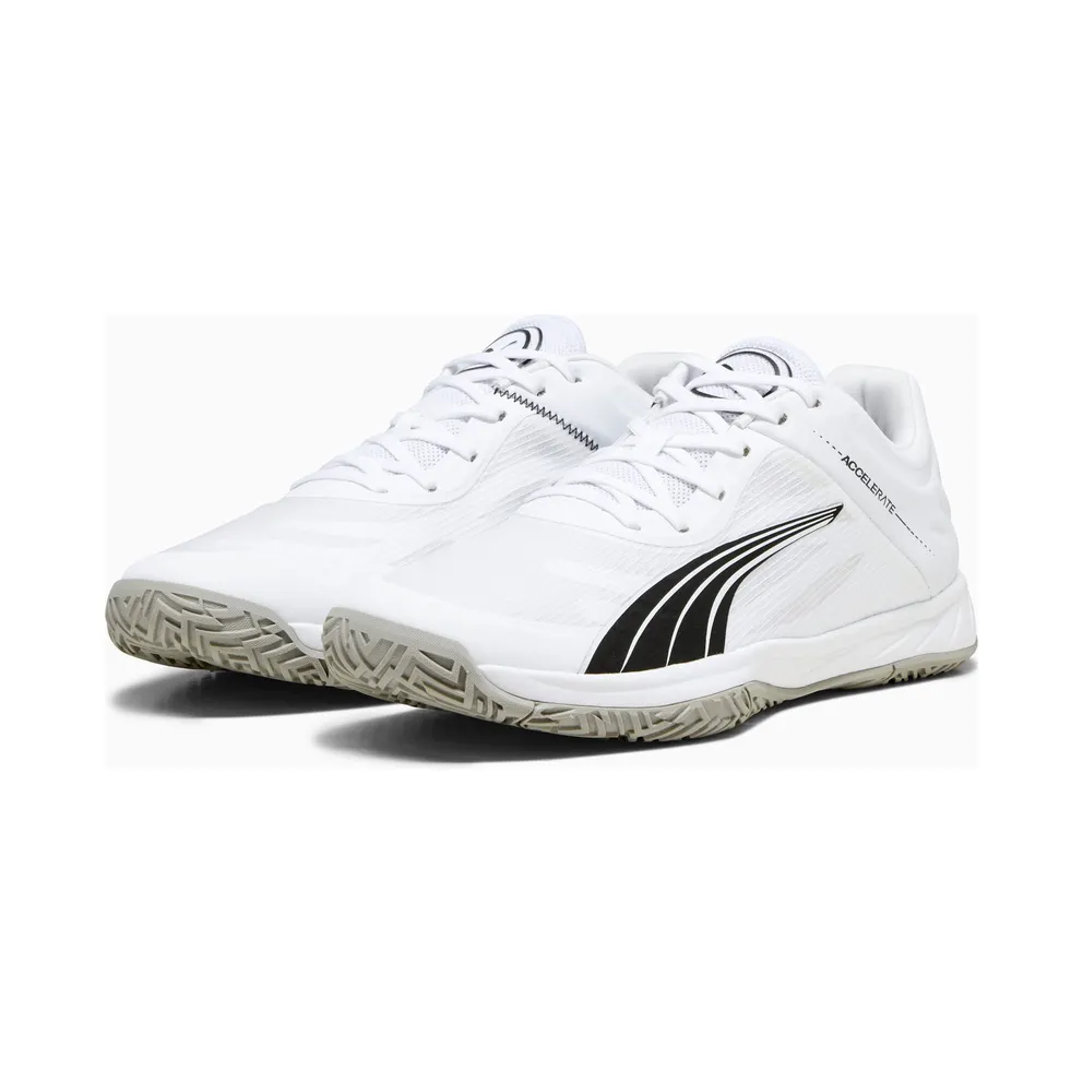 Puma Accelerate Turbo Indoor Shoes White/Black/Grey (107340-02)