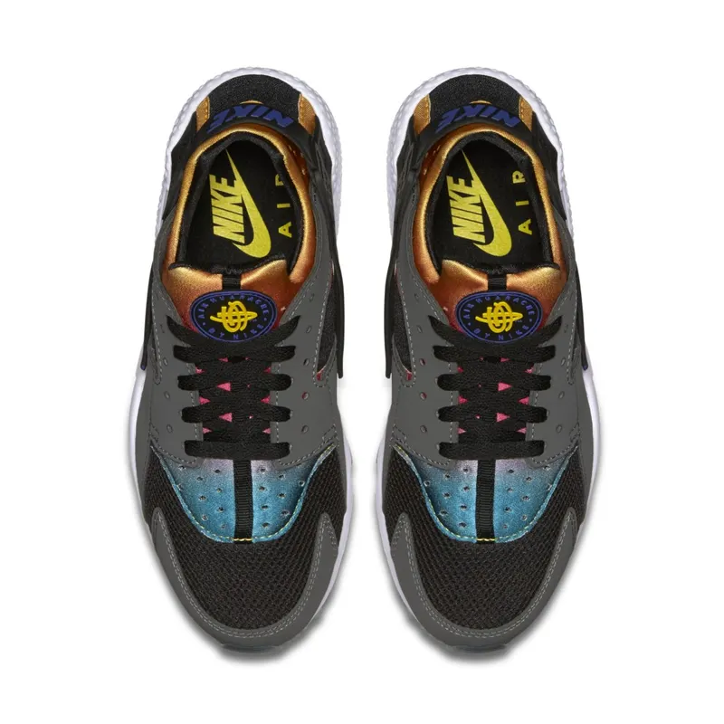 Nike Air Huarache SD Run Rainbow Black/Puresn Volt-True Yellow-Pink Pow (724764-005)