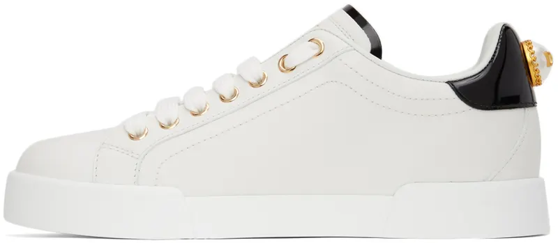 Dolce & Gabbana White & Black Portofino Low (CK1602 AH506)