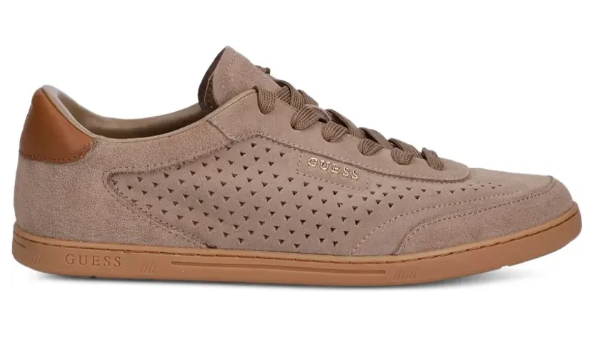 GUESS USA Perforierte Nixter Sneakers aus Wildleder – Braun (FMJNIXSUE12)