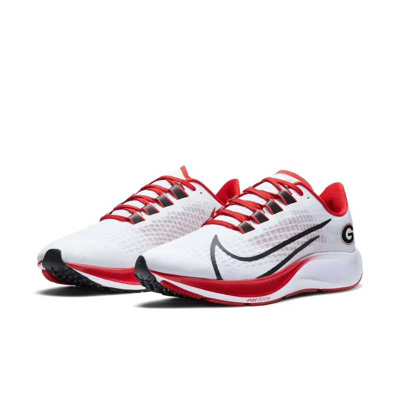 Nike Air Zoom Pegasus 37 Georgia White/Pure Platinum-University Red-Black (CZ5381-100)