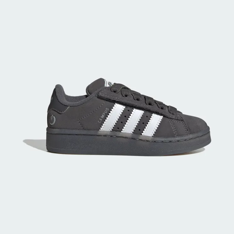 adidas Campus 00s Led Lights Comfort Closure Elastic Lace Shoes Kids “Grey Five / Cloud White / Grey Two” (JS1281)