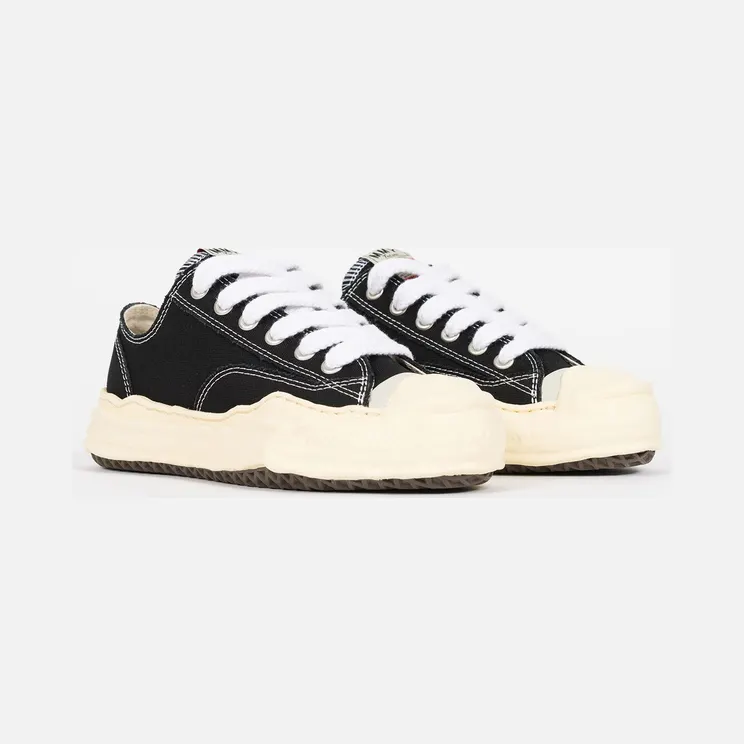 Maison Mihara Yasuhiro Hank Vintage Sole Canvas Low Black (A09FW734-BLK)