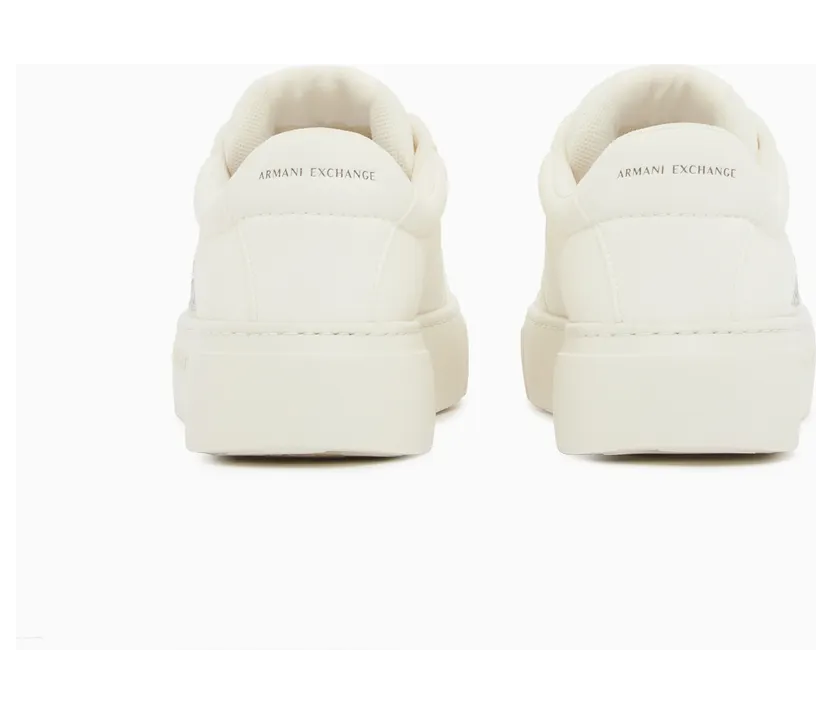 Armani Lace-Up Low-Top Sneakers In Textured Mesh With A Thick Sole (XW002788-AF23057-U0011) (4)