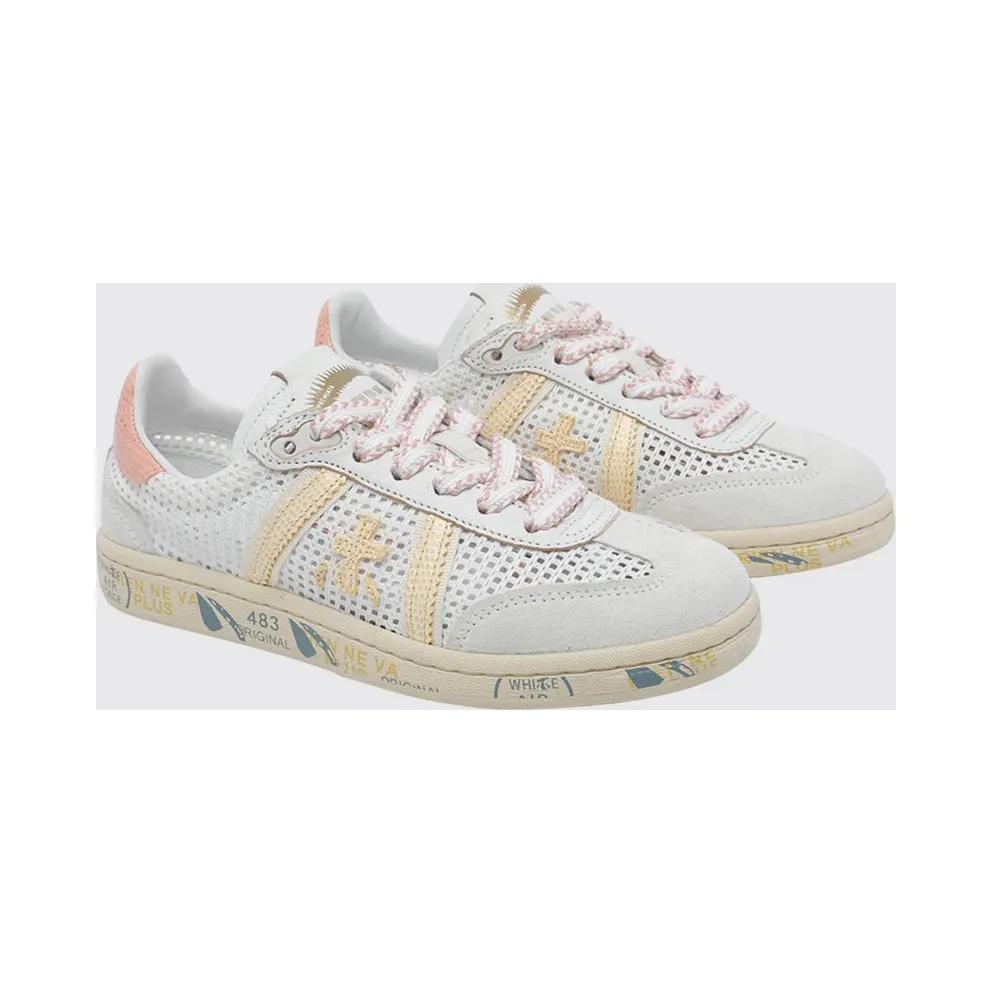 Premiata Bonnie in Micro-Perforated Suede White (BONNIED8039)