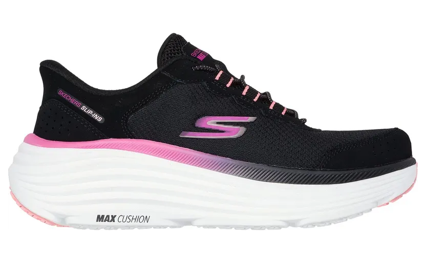 Skechers Slip-ins: Max Cushioning Endeavour – Cardova Sneaker Zwart/Roze