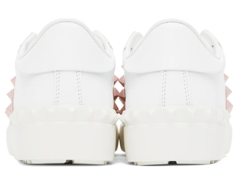 Valentino Garavani White & Pink Rockstud Sneaker (1W0S0A01LTU) (2)