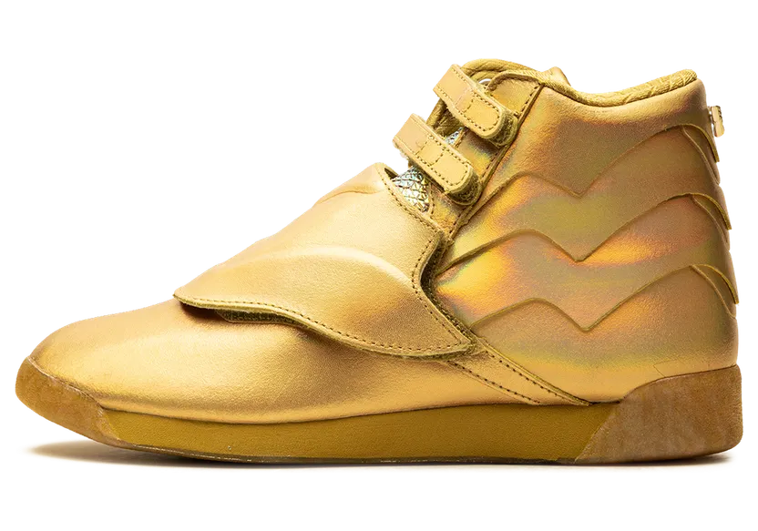 Reebok Freestyle Hi DC Wonder Woman Gold (W) Gold Metallic/Gold Metallic-Excellent Red (Other Brands Reebok)