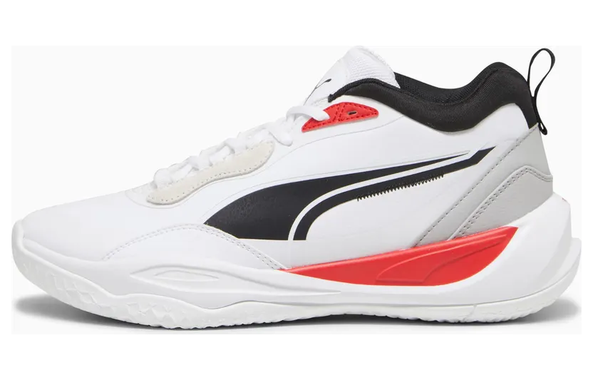 Puma Playmaker Pro Plus basketbalschoenen Wit/Rood (379156-01)