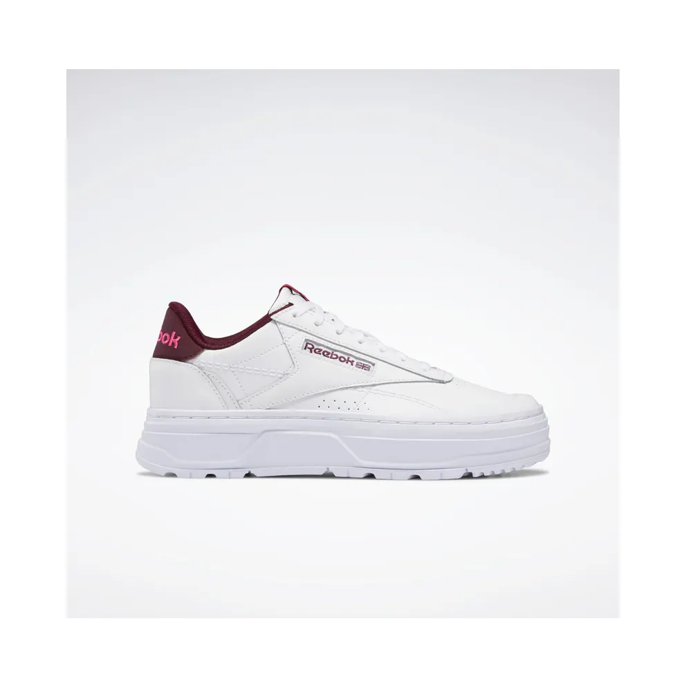 Reebok Club C Double GEO Cloud White / Pursuit Pink / Maroon (H67347)