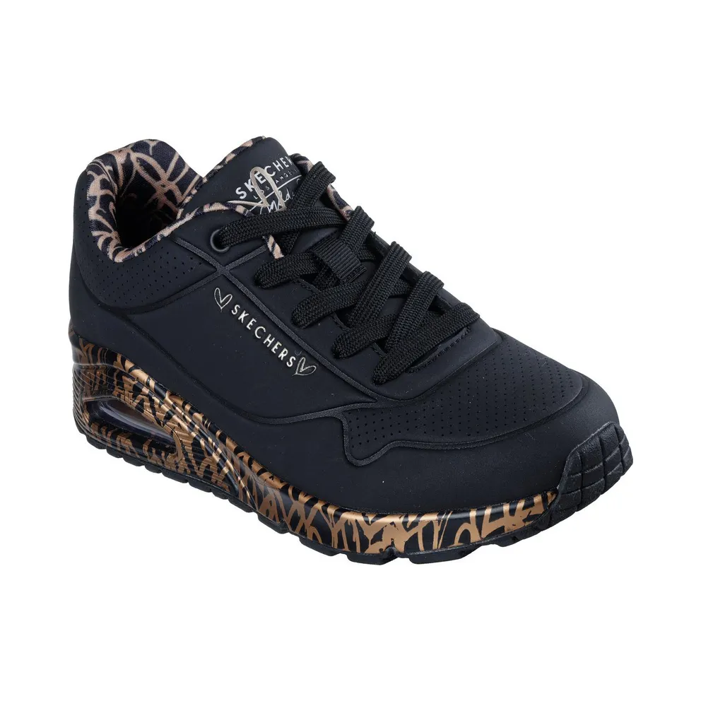 Skechers x JGoldcrown: Uno – Loving Love Sneaker Black/Roos Gold