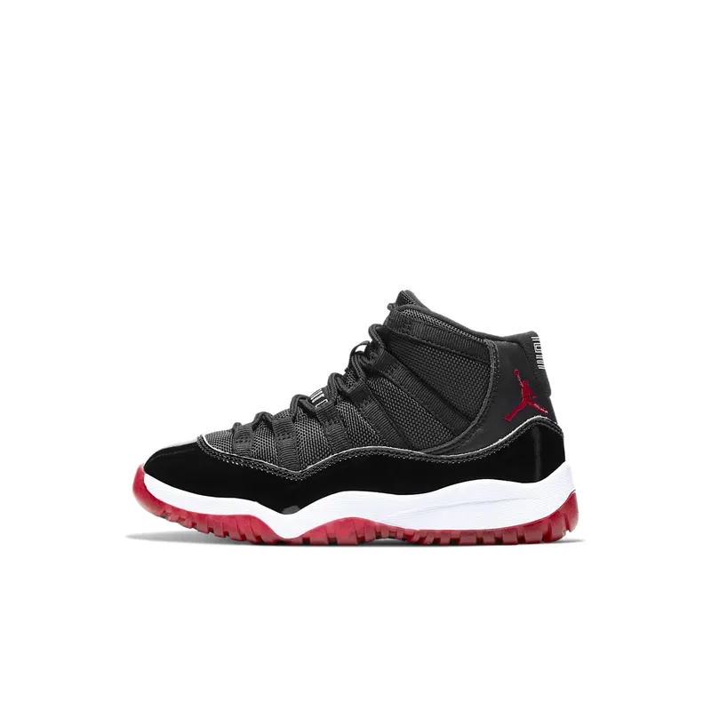 Jordan  11 Retro Playoffs Bred 2019 (PS) Black/White-Varsity Red (378039-061)