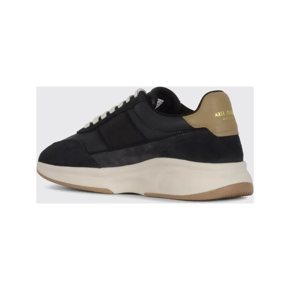 Axel Arigato Genesis Neo Runner Suede Trainers with Bicolour Design Black (F3573001)
