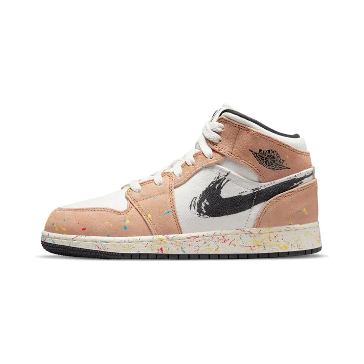 Jordan 1 Mid SE Brushstroke (GS) (DA8006-100)