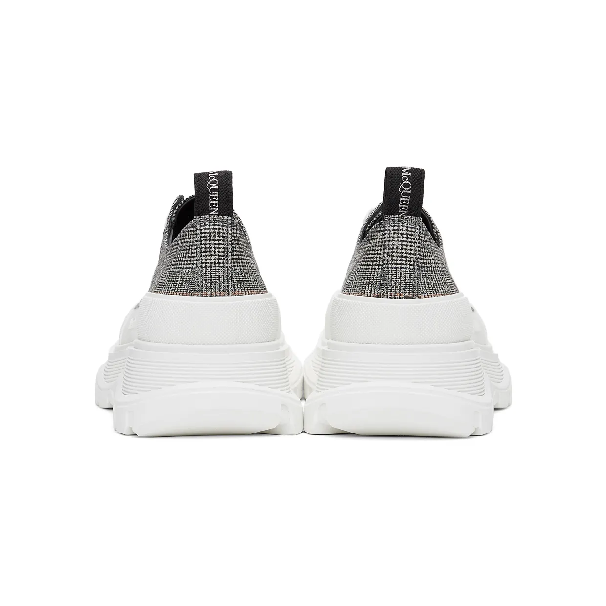 Alexander McQueen Black & White Wool Tread Slick Sneakers (652757W4PE1) (4)