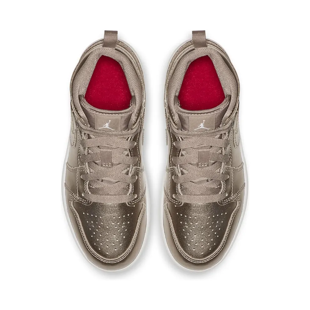 Jordan 1 Mid Sepia Stone (PS) Sepia Stone/White-Noble Red (AV5173-200)