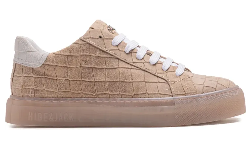 Hide&Jack Sneakers met krokodillen-reliëf – Beige (ECROLHNYHNY)