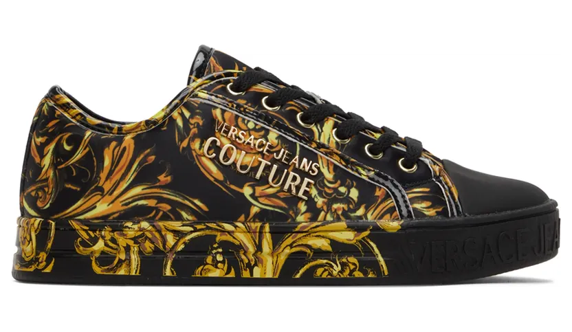 Versace Jeans Couture Black Court 88 Sneakers (E72VA3SK2EZS248)