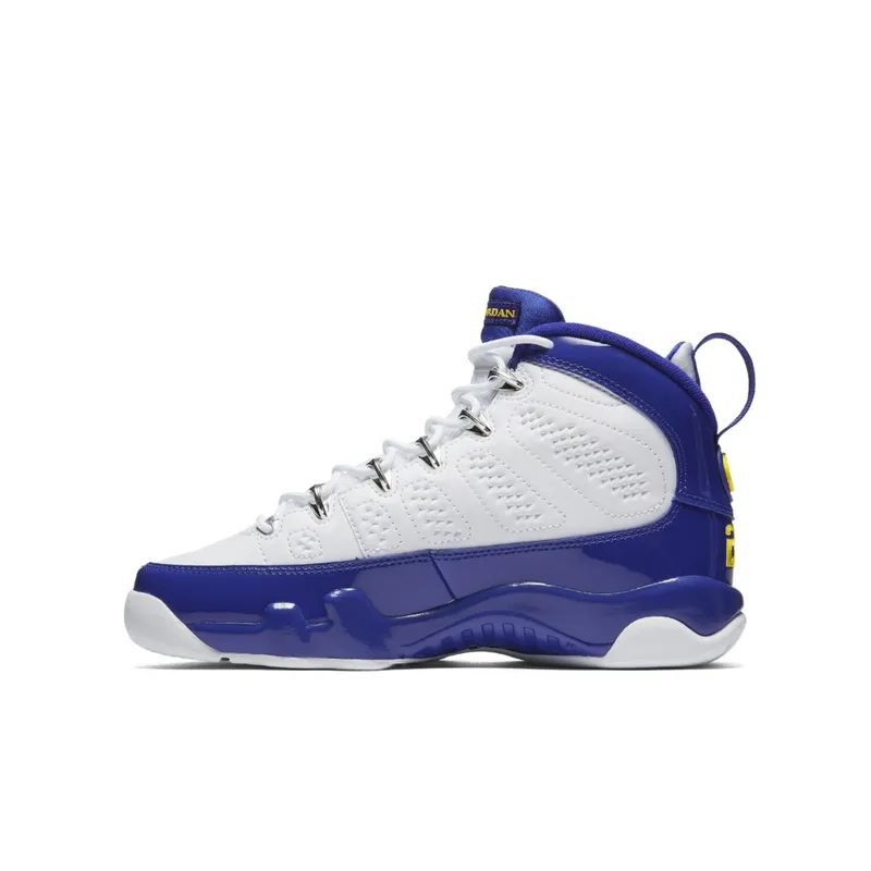 Jordan 9 Retro Kobe Bryant PE (GS) White/Concord-Tour Yellow (302359-121)