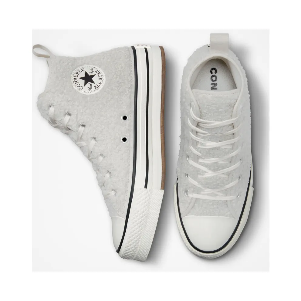Converse Chuck Taylor All Star EVA Lift Platform Sherpa Light Bone/vintage White/Black