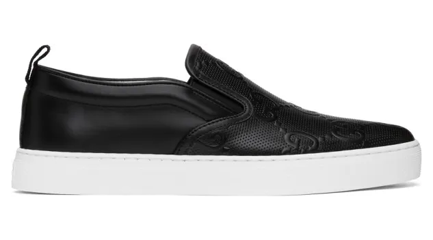 Gucci Black Gucci Signature Dublin Sneakers (407364 1XK20)