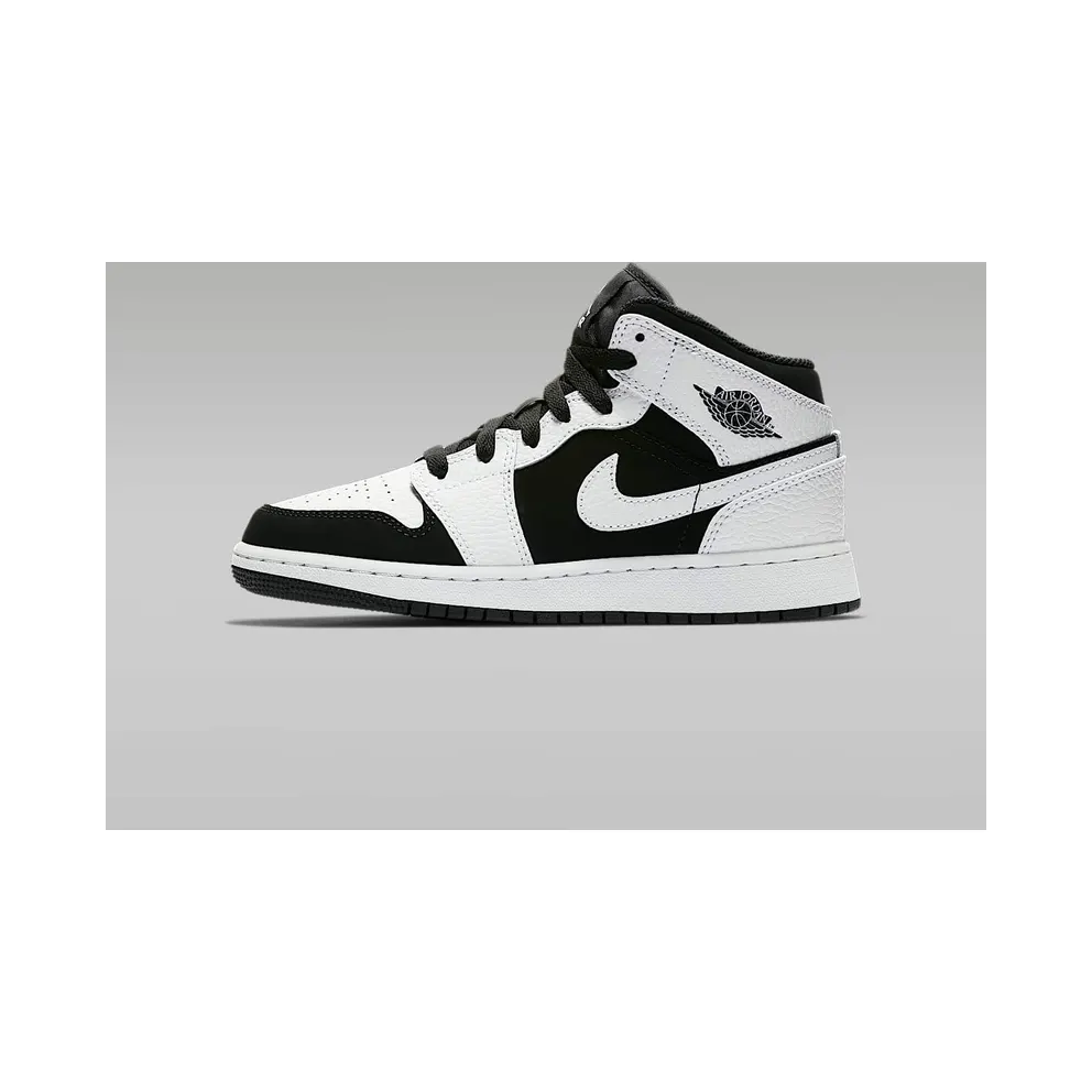 Jordan 1 Mid White Black (GS) White/Black-White (554725-113)