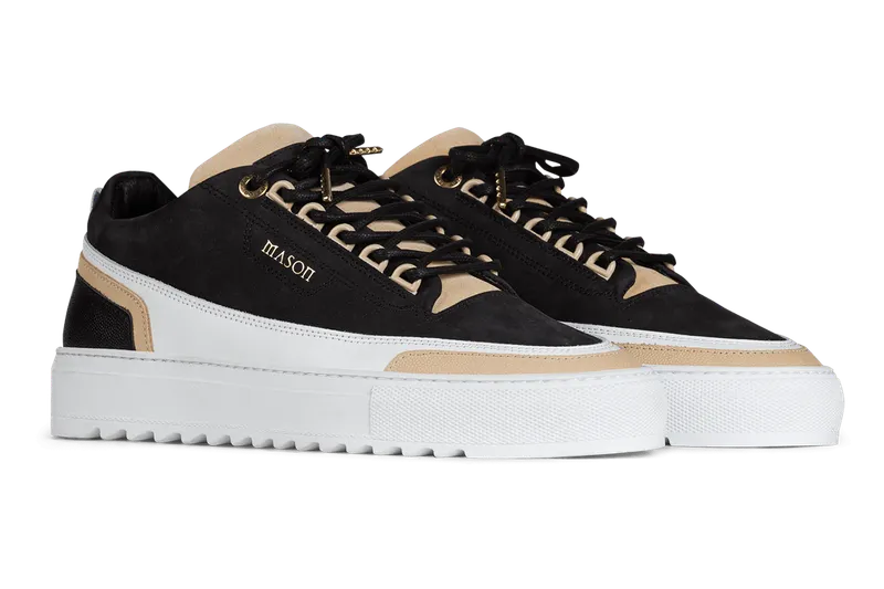 Mason Garments Firenze Nubuck/Leather – Black/Creme/White (FW20-2A)