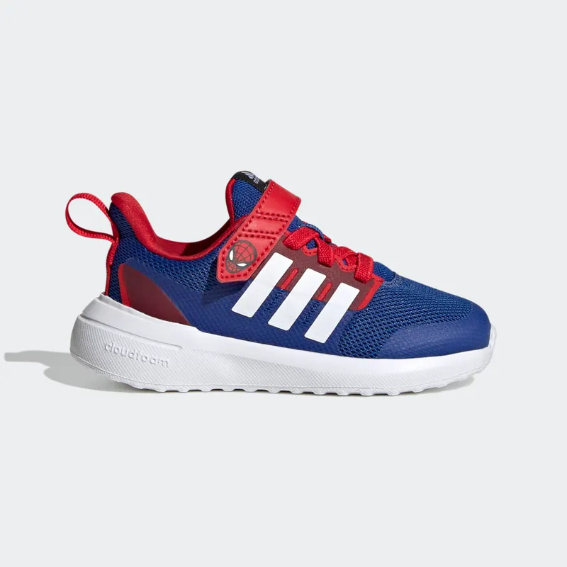 Adidas adidas x Marvel FortaRun 2.0 Spider-Man Cloudfoam Sport Running Elastic Lace Top Strap Royal Blue / Cloud White / Better Scarlet (HP9000)