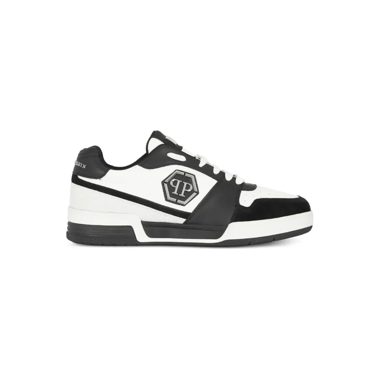 Philipp Plein P-Force 78 leren met logoplakkaat “White” (LAESUSC0979PLE022N)