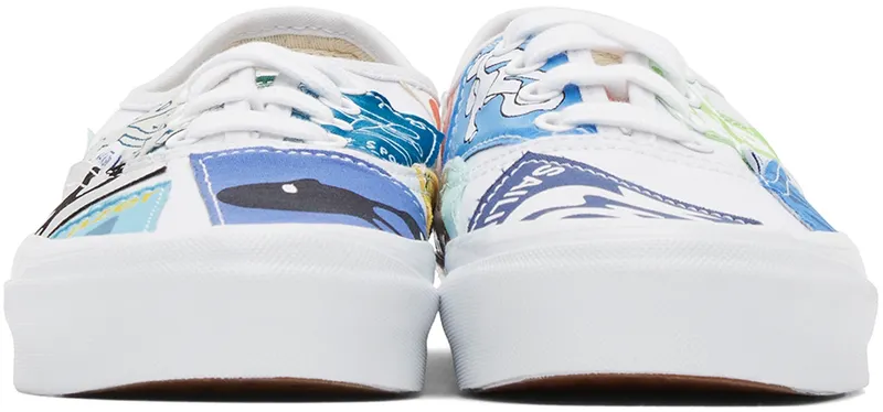 Vans White Geoff McFetridge Edition OG Authentic LX Sneakers (VN0A4BV991V)