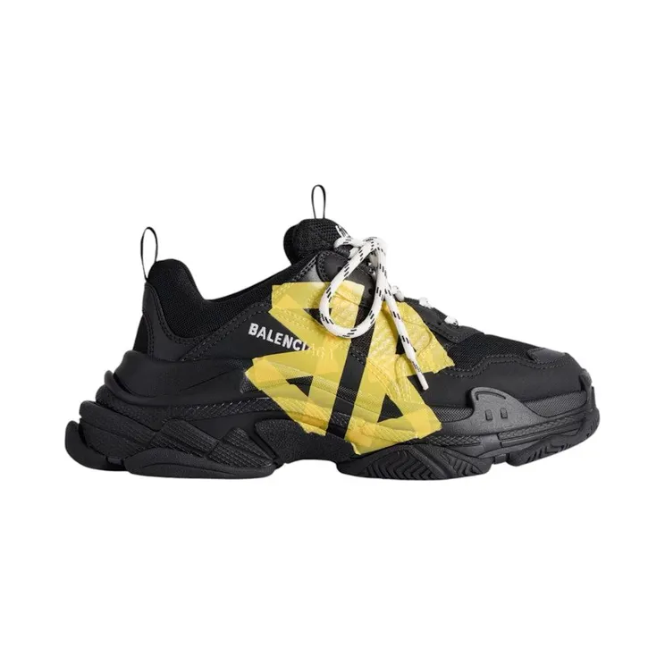 Balenciaga Triple S Tape Type Black Yellow (536737 WTRST 1070)