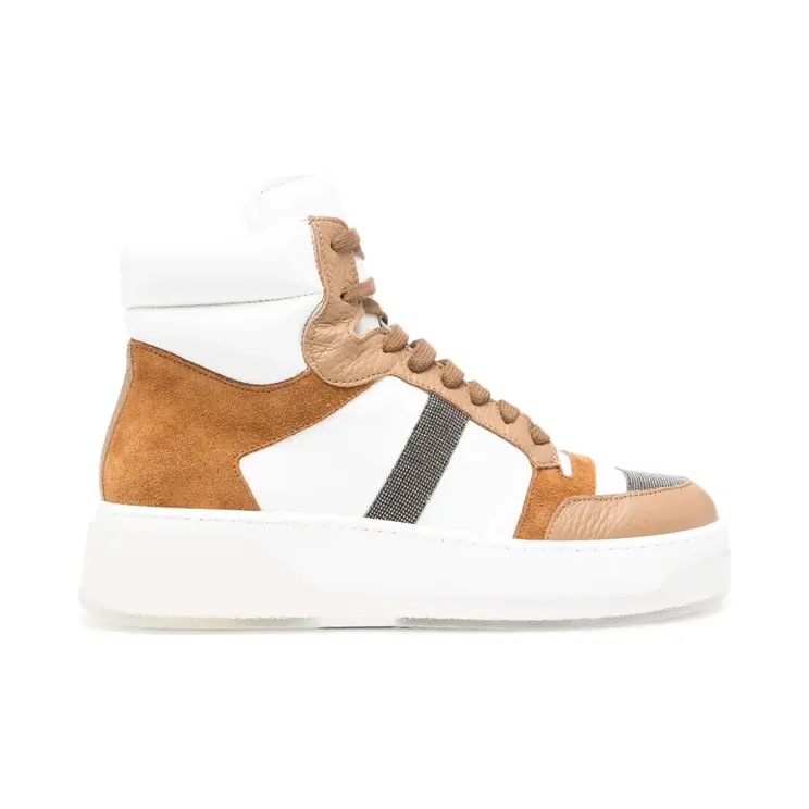 Fabiana Filippi High-Top-Sneakers mit Schnürung “White” (ASD213A7830000H991)