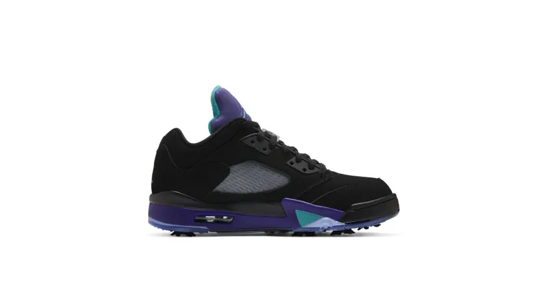Jordan 5 Retro Low Golf Black Grape Black/Black-Grape Ice-New Emerald (CU4523-001)