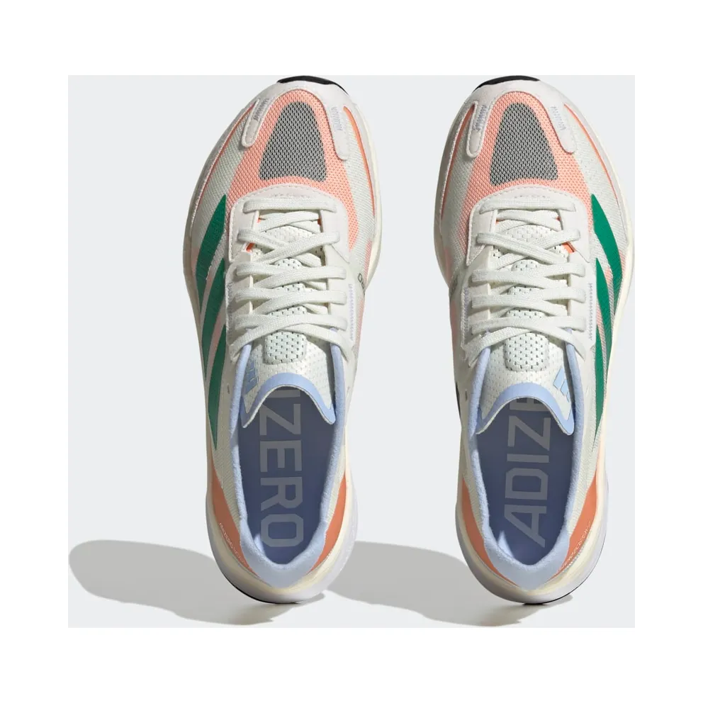 adidas Adizero Boston 11 White Tint / Court Green / Coral Fusion (HQ3697)