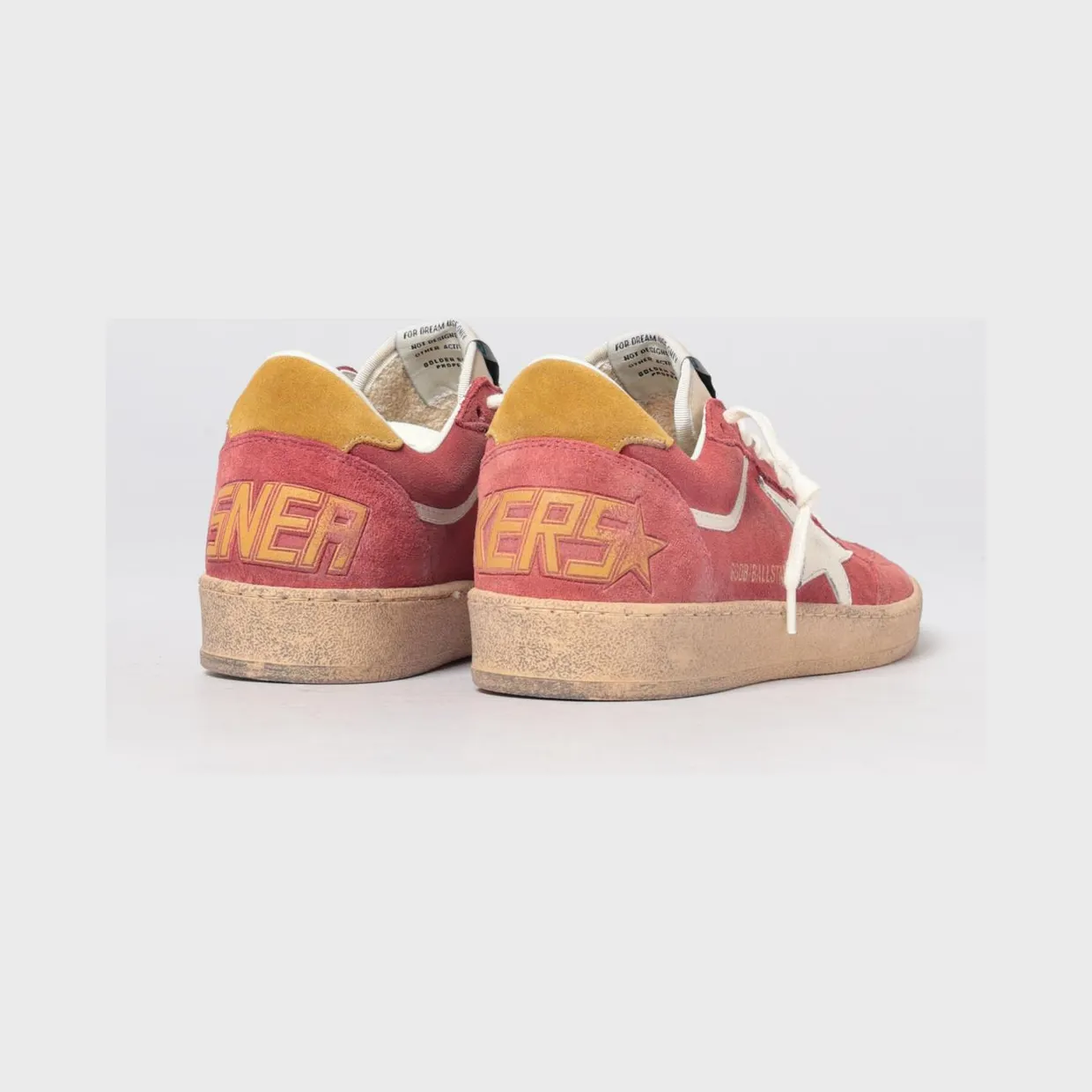 Golden goose Ball Star Used Suede Sneakers Red (GWF00746F00814940561) (2)