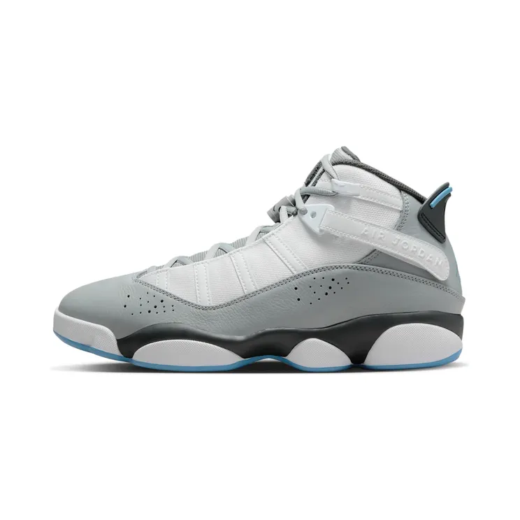 Jordan 6 RINGS “White / Particle Grey / Dark Smoke Grey / Dutch Blue” (322992-110)