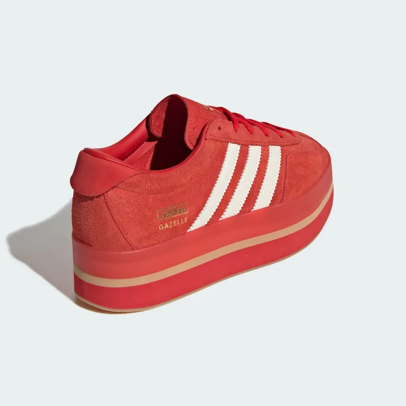 Adidas Gazelle Stack Red / Cream White / Gold Metallic (JS0238)