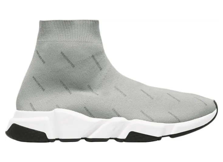 Balenciaga Speed Trainer Grey Logo