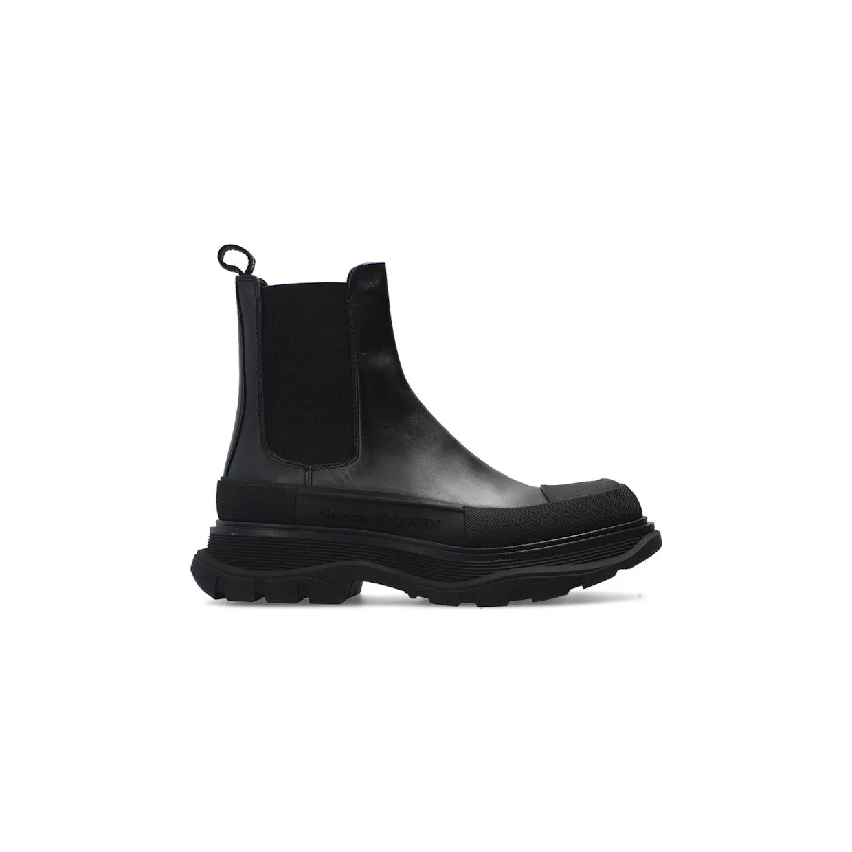 Alexander McQueen Chelsea Tread Ankle Boot Black (635714WHZ611081)