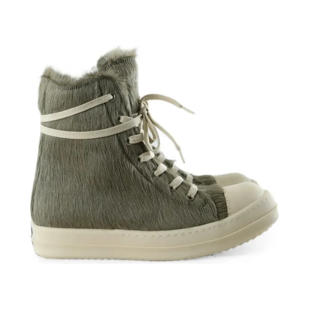 Rick Owens High-top with bont-textuur – Green (RP02F5890LHL)