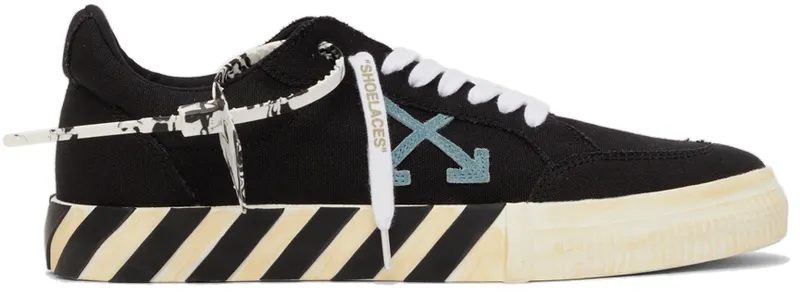 OFF-WHITE Vulc Low Black Light Blue Arrow (OMIA085F21FAB0011045)