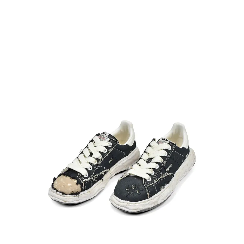 Maison Mihara Yasuhiro Charles OG Sole Ripped-canvas “Black/White” (A16FW716)