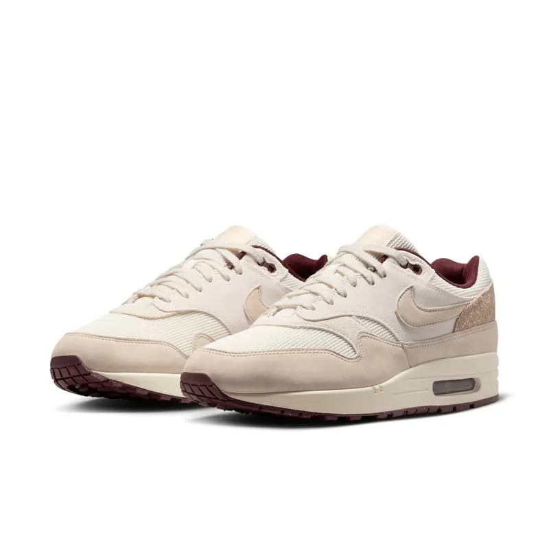 Nike Air Max 1 PRM “Burgundy Crush” (sail / light orewood brown / phantom) – HF8127-100