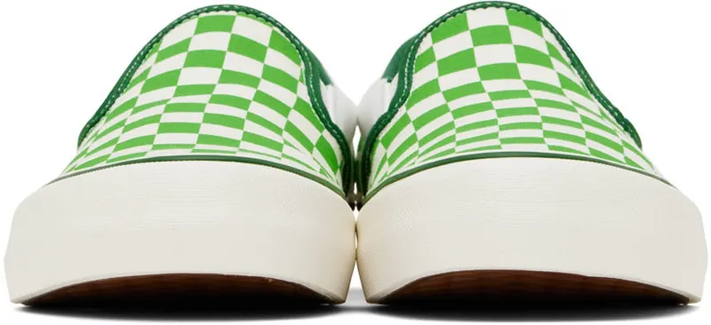 Vans SSENSE Exclusive Collaboration Green & White Classic Slip-On VR3 L (VN0005VNGRN)