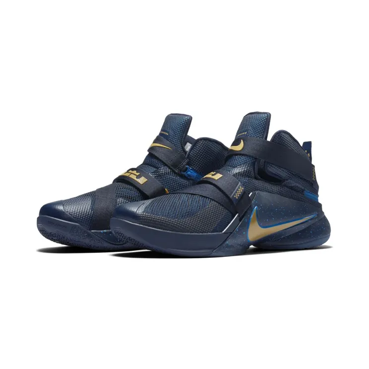 LeBron Soldier 9 “FLYEASE” Obsidian/Metallic Gold (846246-494)