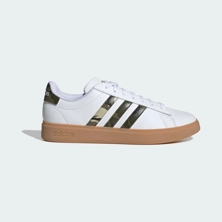 adidas Grand Court 2.0 Cloud White / Olive Strata / Putty Grey (ID2955)