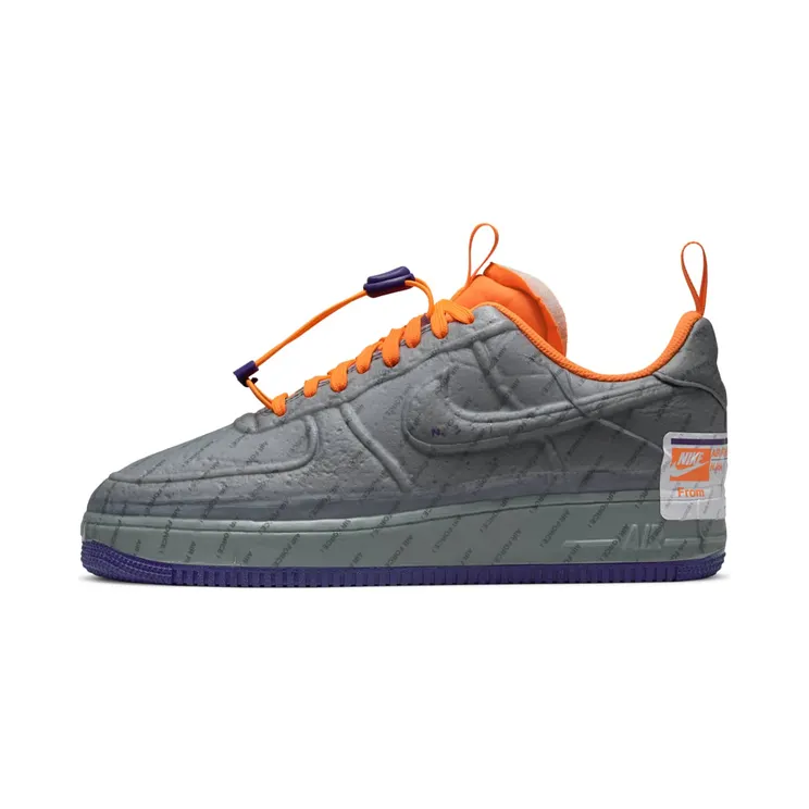 Nike Air Force 1 Experimental Suns (2021) – “Light Smoke Grey / Total Orange / Anthracite / Court Purple” (CZ1528-001)
